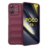 Husa Xiaomi Poco F6 Techsuit Magic Shield, bordo