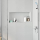 Cumpara ieftin Nisă de Duș Alb 75 x 30 x 9.5 cm Oţel inoxidabil