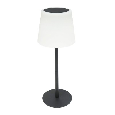 Lampa de masa solara LED 2W, panou solar 0.7W, baterie 3.7V 1200mAh, USB 5V 1A, negru Breckner Germany foto