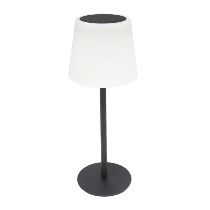Lampa de masa solara LED 2W, panou solar 0.7W, baterie 3.7V 1200mAh, USB 5V 1A, negru Breckner Germany