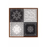 Esarfa patrata satin Paisley Patchwork