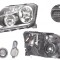 Far Vw Amarok (N817), 01.2010-04.2012, Electric, tip bec H15+H7, omologare ECE, cu motor, 2H1941016D; 2H1941016F; 2H1941016H; 2H1941016K, Dreapta, ma