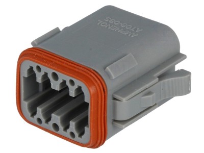 Conector cablu-cablu IP67 gri, 8 pini foto
