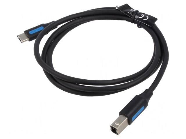 Cablu USB 2.0 USB B la USB C 2m Negru 2A