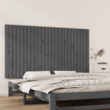 Tăblie de pat pentru perete, gri, 159,5x3x90 cm, lemn masiv pin, vidaXL