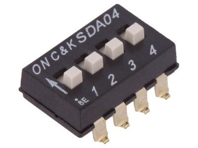 Comutator DIP-SWITCH 4 Secțiuni OFF-ON 24VDC foto