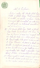 A3616N Act de &icirc;nchiriere a hanului din gara Găești, județul D&acirc;mbovița, 1887