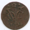 Indiile de Est Olandeze 1 Duit 1734 - (Holland) Cupru, 21 mm KM-70, Asia, Cupru (arama)