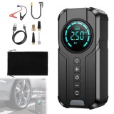 Compresor aer auto portabil multifunctional, 6000mAh, 180PSI, afisaj digital, LED SOS, powerbank, umflare rapida si accesorii complete