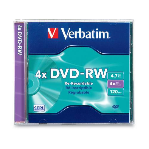 VERBATIM DVD-RW 4X MATTE/SILVER JC Data Life