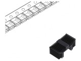Radiator Extrudat Negru 12.7mm x 26mm