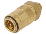 Conector Rapid Alamă cu Supapă 15bar FPM GZ14