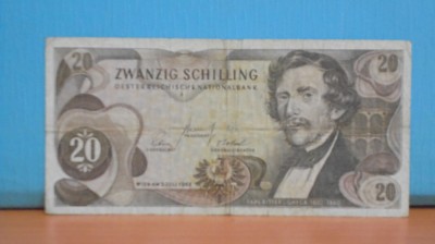 AUSTRIA - 1967 - 20 SCHILLING - F. foto