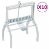 VidaXL Capcane pentru c&acirc;rtițe, 10 buc., argintiu, oțel galvanizat