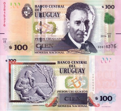 URUGUAY 100 pesos 2019 UNC!!! foto