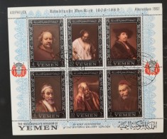 YEMEN K.-PORTRETE REMBRANT- 1 M/Sh.Obliterat-YK 090