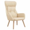 Scaun de relaxare, crem, material textil