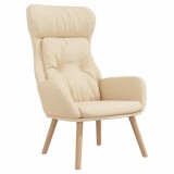 Scaun de relaxare, crem, material textil