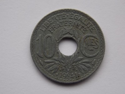 10 CENTIMES .1941. FRANTA foto
