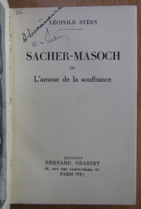 Leopold Stern - Sacher-Masoch ou l amour de la souffrance