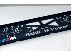 Set suport placute numar inmatriculare auto 3D (fata + spate) Bmw M power