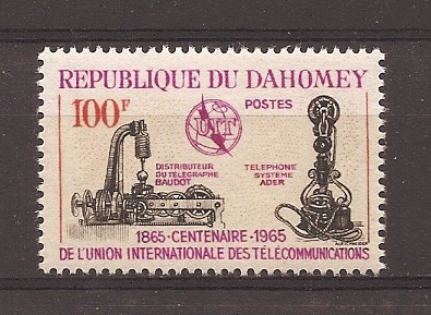 Dahomey1965-A 100-a aniversare a Uniunii Internaționale a Telecomunicațiilor,MNH foto