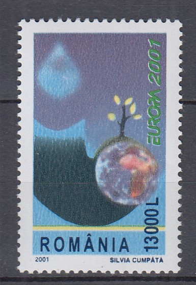 ROMANIA 2001 LP 1550 EUROPA 2001 SERIE MNH