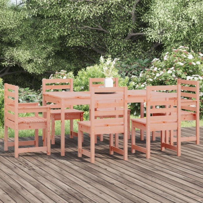 Gossi set cu masa de gradina, 7 piese, lemn masiv douglas