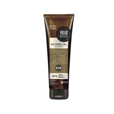 Gel de dus BIO Hello Nature cu ulei de cocos pentru hidratarea, restructurarea si intarirea pielii degradate si deteriorate 250 ml
