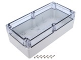 Carcasă universală KRADEX ZP240.120.75SJP TM ABS-PC cu bucșă din alamă 120x240x75mm