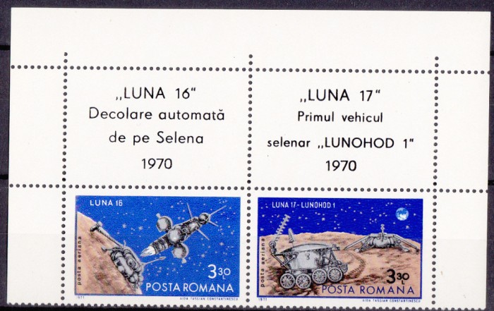 TSV$ - 1971 LP 756 LUNA 16 SI LUNA 17 MNH/** LUX