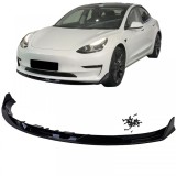 Spoiler frontal cu buza de performanta lucioasa neagra, potrivit pentru Tesla Model 3 din 2018 Performance AutoTuning