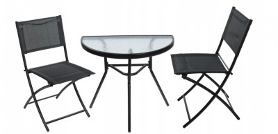 Set mobilier de gradina,3 piese,scaune pliabile foto