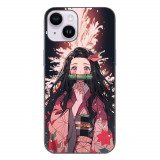 Husa compatibila cu Apple iPhone 15 Silicon Gel Tpu Model Demon Slayer Nezuko