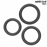 Addicted Toys-Set de Inele Plate din Silicon
