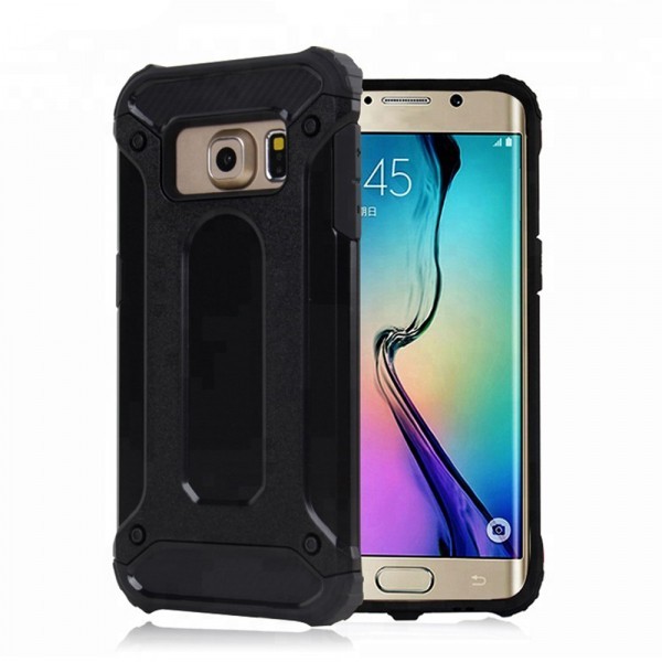 Husa pentru Samsung Galaxy S6 G920, Techsuit, Hybrid Armor, Neagra
