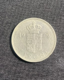 Moneda 1 coroana 1979 Danemarca