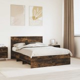 Cumpara ieftin Cadru de pat Stejar fumuriu 150 x 200 cm Lemn prelucrat