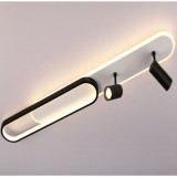 Lustra Led Neagra 2 spoturi Carina 85w Telecomanda SPN DL75L406
