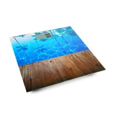 Cantar de baie Esperanza, afisaj LCD, indicator baterie descarcata, 30 x 30 cm, multicolor