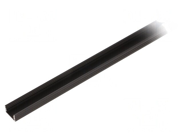 Profil Aluminiu Slim8 Negru 2m pentru Module LED de Suprafață