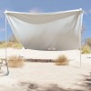 Baldachin Plaja Gossi Gri 304x300cm, Protectie UV, Poliester, 8 Persoane, Camping, Pliabil, cu Ancore Nisip