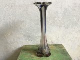 Arta / Design / Vintage - Vaza deosebita din sticla transparenta si colorata realizata manual mijlocul sec XX !