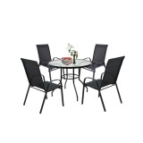 Cumpara ieftin Set mobilier de grădină Tanger 4+1 negru