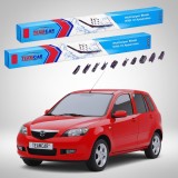 Cumpara ieftin Ștergătoare Mazda 2 DY 2003-2005 | Set Față Flat Premium &ndash; TeamCar&reg;