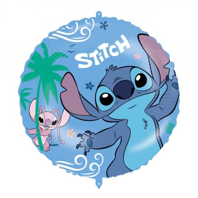 Balon Folie Festiv, Model Stitch, Diametru 46cm, Albastru foto