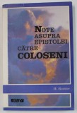NOTE ASUPRA EPISTOLEI CATRE COLOSENI de H. ROSSIER , 1992