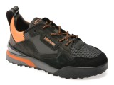 Pantofi sport REPLAY negri, MSG901L, din material textil si piele naturala