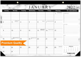 Calendar de birou Teape&reg; 2022-2023, pagini lunare mari 17 x 12 inchi Calendar de