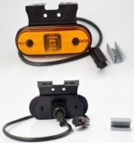 Lampa Laterala LED Aspock, Mufa + Quiq, 12/24V, Portocalie, Dreapta/Stanga, Cablu 50cm, Omologare E20